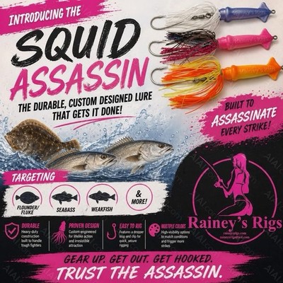 SQUID ASSASSIN LURE - Mustad 5/0 DT Hook