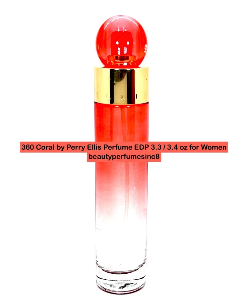 Perry Ellis 360 CORAL 3.3 / 3.4 OZ Eau De Parfum Spray Perfume para Mujer Foto 4 de 4