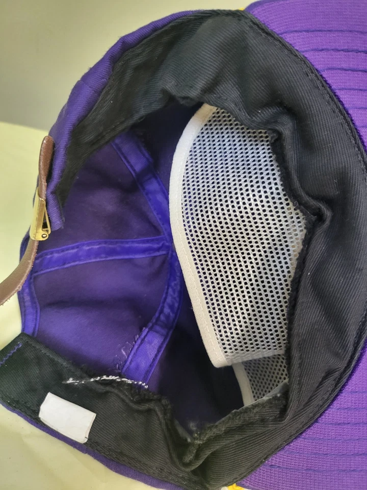 Бейсбольная кепка Branson Missouri фиолетовая золотистая кожаная отделка пряжка сделано в США - Изображение 4 из 4