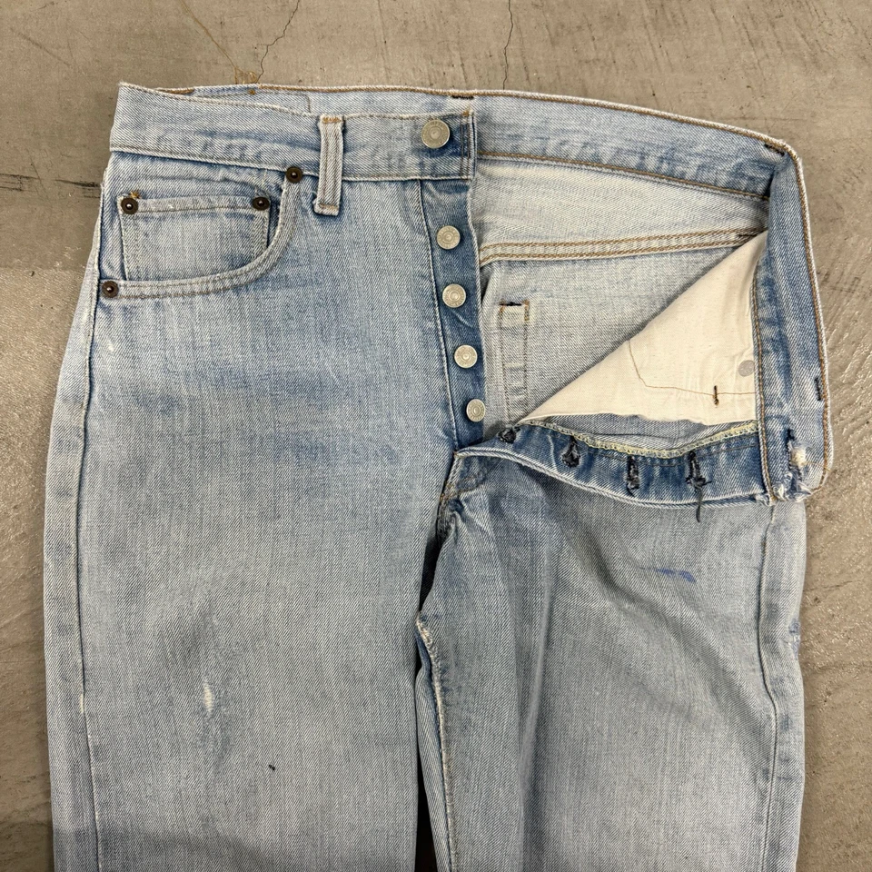 Jeans vintage anos 70 LEVI’S 501 #6 SELVEDGE REDLINE 30x30 feito nos EUA Levis - Imagem 3 de 4