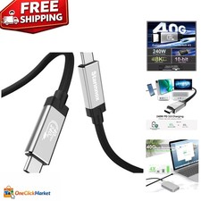 1.6Ft Thunderbolt 4 Cable - 40Gbps Transfer, 8K Support, Fast Charging Compliant