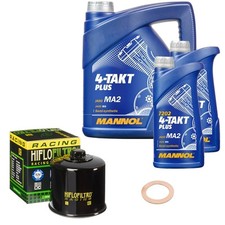 HiFlo Ölfilter Set MANNOL 10W40 6L für Suzuki GSX 1100 G GV74A Bj.1992