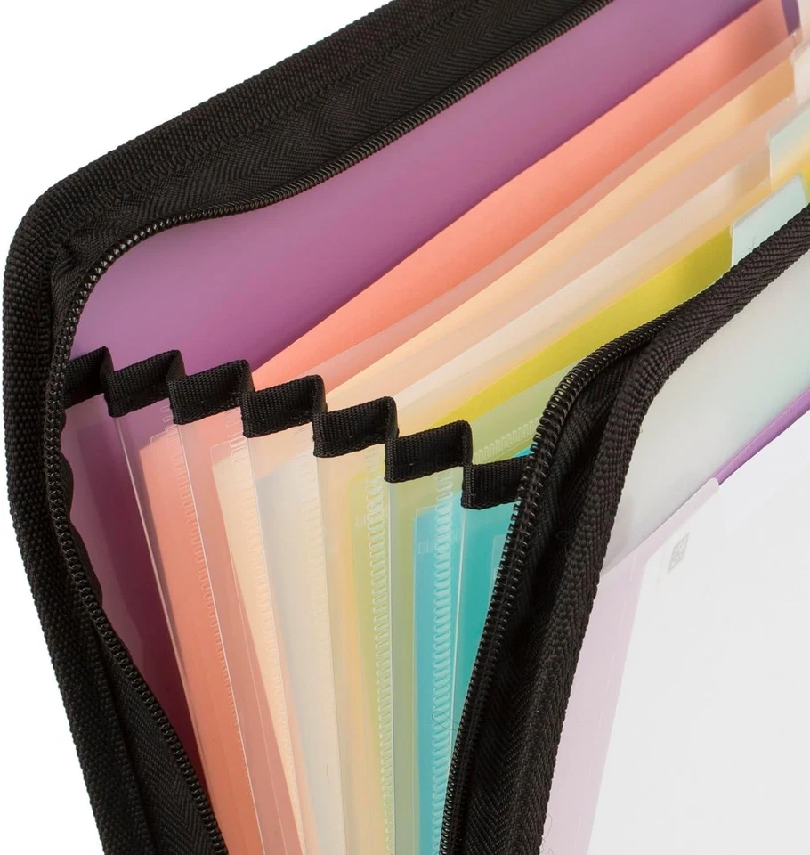 Five Star Expanding File Organizer + Study App, 7-Pocket Accordian Purple  - Image 4 of 4