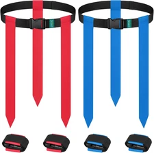 Flag Football Belts, 2/4/10/14 Pcs of Adjustable Flag Football Set with Flags, S