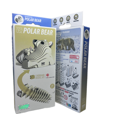 Eugy Polar Bear 3D Cardboard Model Kit New 052 Age 6+ Wild Animals Educational