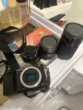 Sony Alpha APS-C E-mount Mirrorless Camera Black with 3 Interchangeable Lenses