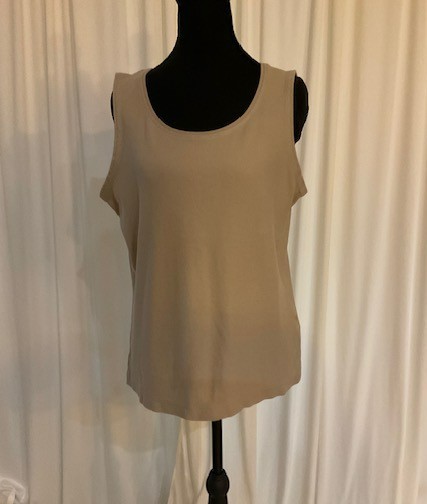 White Stag Women's Vallejo Tan Sleeveless Tee Size L 12/14