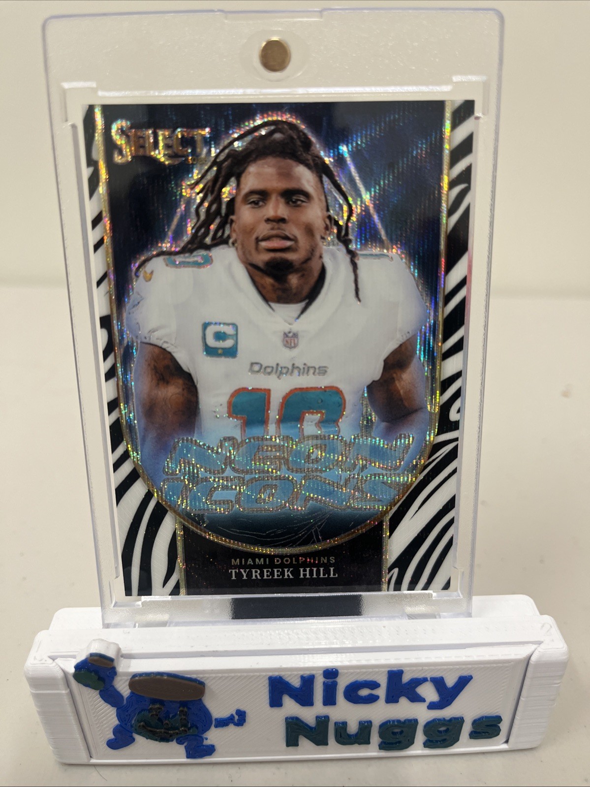 2023 Select Neon Icons Prizm Zebra Tyreek Hill DOLPHINS