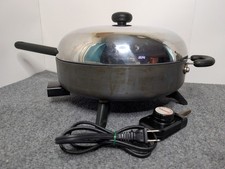 Rare Circulon Electric Frying Fry Pan Skillet 12" with Lid & Power Cord Nonstick