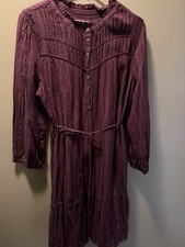 LOFT Dress XXL Waist Tie Purple Business Casual