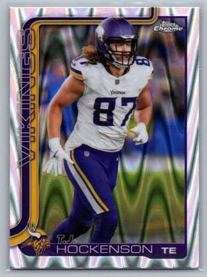2025 Topps Chrome #200 T.J. Hockenson Ray Wave Refractor