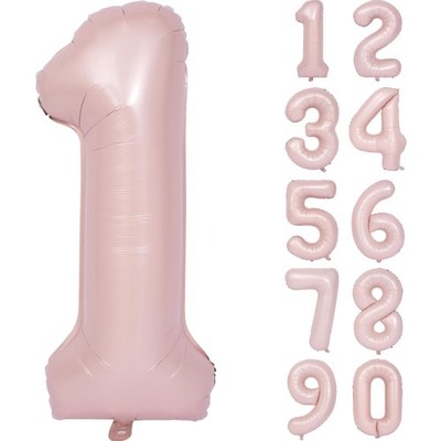 Luftballon Zahl Rosa 40 Zoll Mattschimmer Helium Folie Geburtstagsdeko