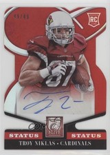 2014 Panini Elite Rookie Status Red Die-Cut 49/49 Troy Niklas #196 Auto 2t7