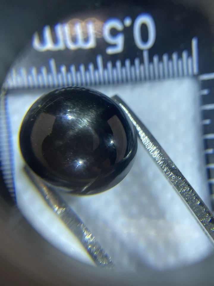 Cabujón de diopsido estrella negra 11,85 quilates, natural 12x11x9 mm Foto 2 de 4