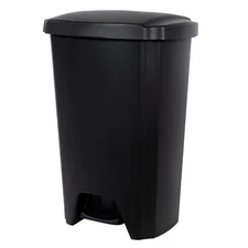 12.1 Gallon Trash Can Plastic Step On Kitchen Garbage Can Waste Bin Wastebasket