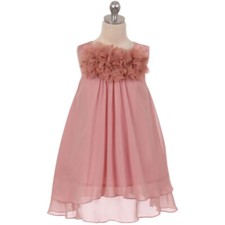 DUSTY ROSE Size 10 Flower Girl Dress Party Birthday Bridesmaid Wedding Recital