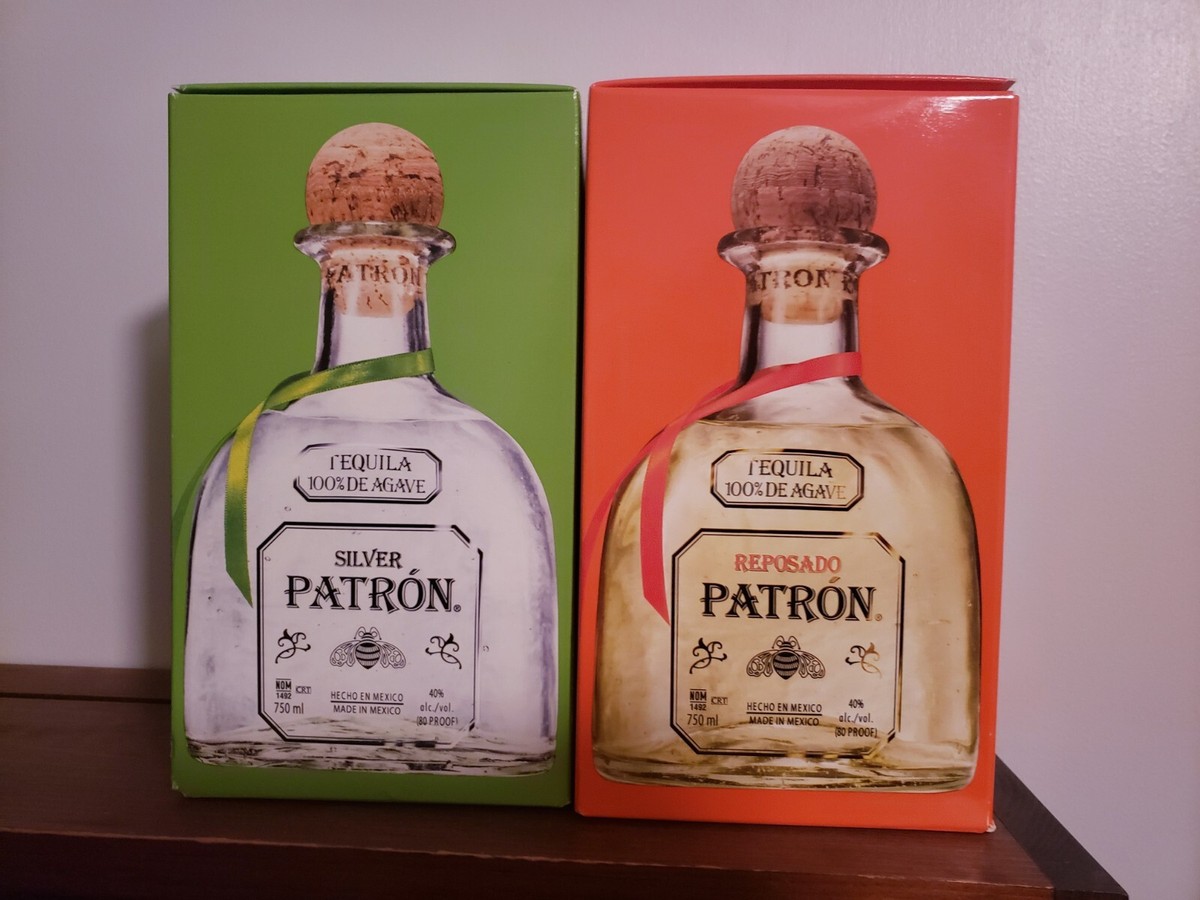 Empty Patron Silver & Reposado Tequila Bottles -750ml | eBay