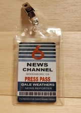Scream Gale Weathers News Reporter Press Pass ID Card