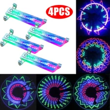 LED Flashing Colorful Bicycle Cycling Wheel Spoke Signal Light For Bike 1-4PCS