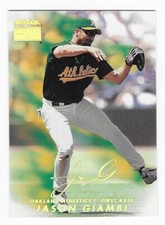 1999 Skybox Premium Jason Giambi Oakland Athletics Baseball Card #80