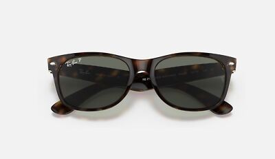 小物 Ray Ban NEW WAYFARER Ray-Ban New Wayfarer Tortoise / Green Polarized 58mm Sunglasses