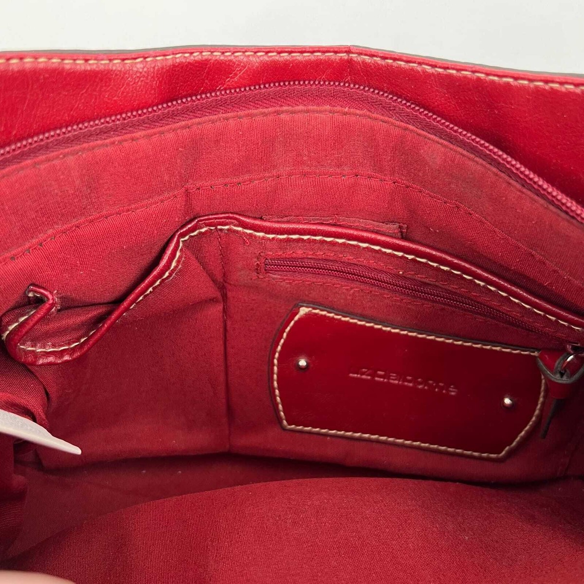Sac à Main Matelassé Liz Claiborne Rouge - Format Mallette 17", Beaucoup De Rangement