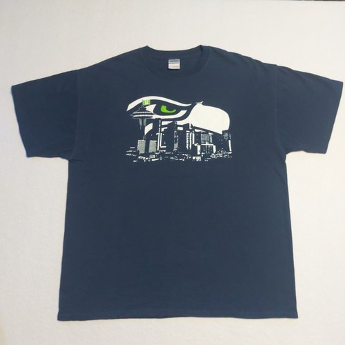NFL Seattle Seahawks Football T-Shirt XL Gildan 12th Man - Picture 2 of 9
