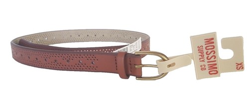Mossimo Supply Co. Genuine Leather Belt Women’s Size M Mossimo Supply Co Brown Genuine Leather Stitched Tooled Belt  main image 3