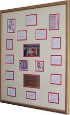 1966 England World Cup Signed x 12 Framed Bobby Moore Alf Ramsey Photo PROOF COA