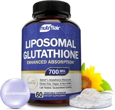 Nutriflair Liposomal Glutathione Supplement Setria® 700Mg - Pure Reduced, Stable