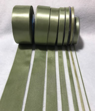 Sage Green Double Sided Satin French Ribbon 7 Widths to choose from  3 yards 