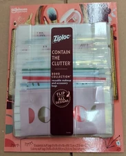 Lot of 15 Ziploc Reusable Makeup and Accessory Bags Chic or Boho Collection