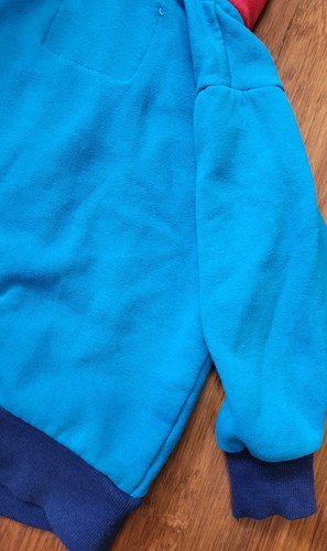 Original Hoodsbee Blue Shark Friend Hoodie Größe 3T durchgehender Reißverschluss lustiges Gesichtsmonster - Bild 11 von 12
