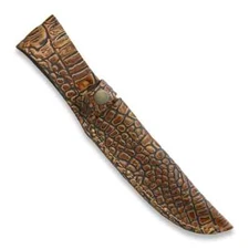 Sheaths Fits Up To 6" Fixed Blade Knife Crocodile Pattern Leather Construction