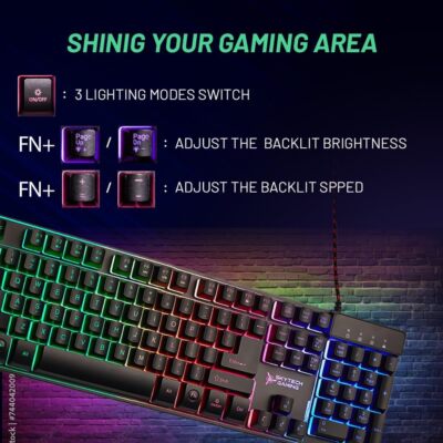 Skytech Gaming Classic K1800 RGB Gaming Keyboard, 104 Keys USB