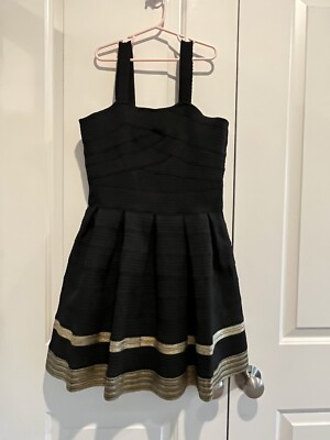 black and gold dress size 16 Elisa B party, formal, nookie