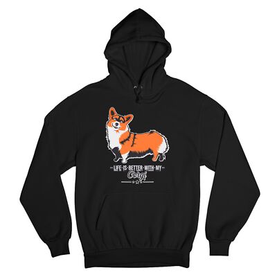 Life is Better With My Corgi Sweatshirt Best Friend Welsh Corgi Hoodie