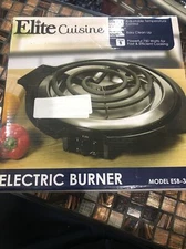 Elite Cuisine ESB-300X Maxi-Matic 750W Single Burner Electric Hot Plate - Black