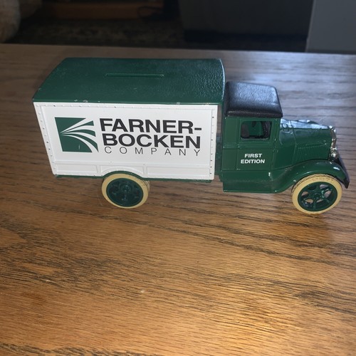 Ertl Diecast 1931 Hawkeye Truck Bank. Farner Bocken Co. First Edition