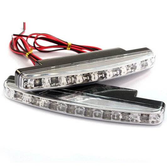 2x Luces antiniebla LED Euro12V blancas europeas de conducción con luces de circulación diurna DRL Foto 3 de 4