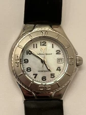 Techno Sport LS02 Stainless Dive Watch, 100m, MOP Face, New Battery!