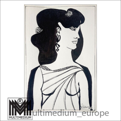Original ink drawing - Gisela Geser - title - the light garment  
