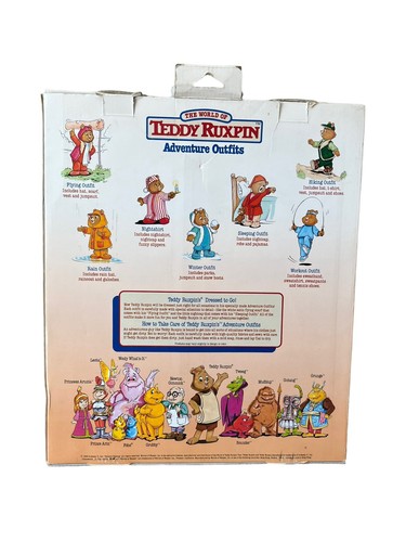 Teddy Ruxpin Vintage Adventure Nightshirt Outfit Sleep Shirt Hat Slipper Clothes - Picture 9 of 11