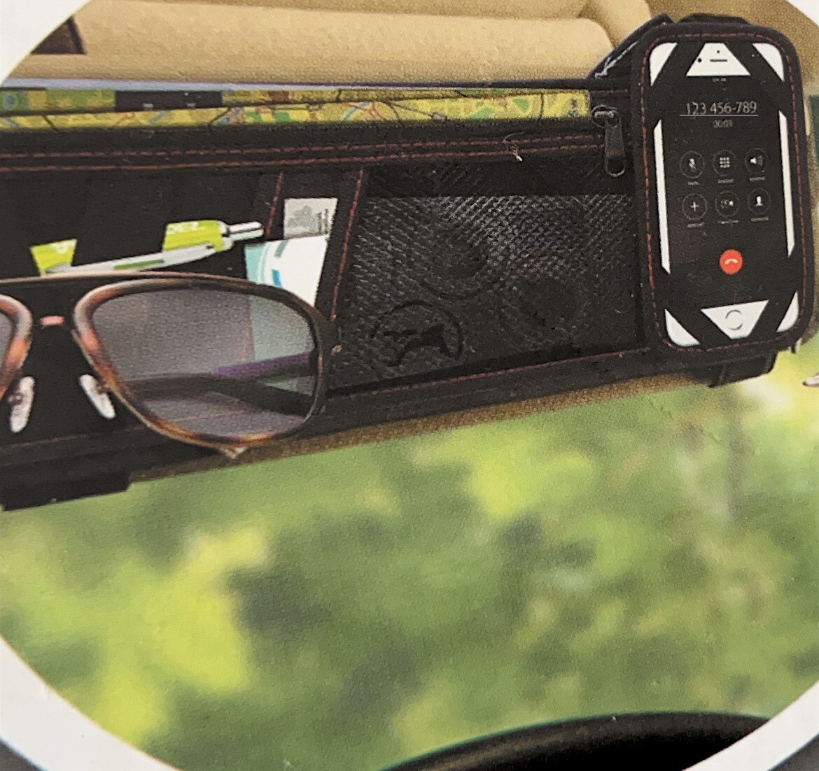 Dad’s Gift Car Visor Organiser Storage Sunnies Mobile Paper Work