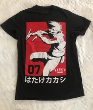 Naruto Shippuden Anime Adult Kakashi T-Shirt Size Small (34/36)