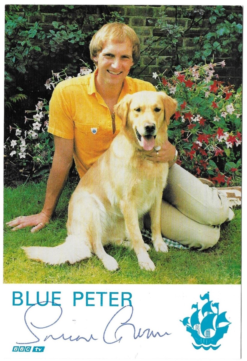 Simon Groom Blue Peter BBC TV Handsigned Card UK