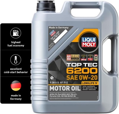 LIQUI MOLY Top Tec 6200 SAE 0W-20 | 5 L | Synthesis technology motor oil |... 