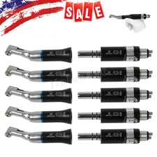 1-5x Black NSK STYLE Dental Slow Low Speed Contra Angle / Air Motor 4Hole Attach