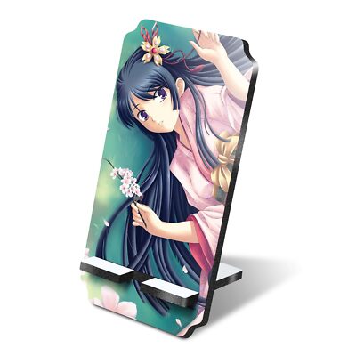 1x 5mm MDF Phone Stand Kimono Anime Girl Japanese #2817