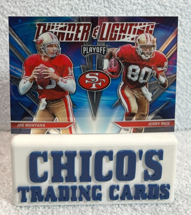 2021 Panini Playoff Thunder and Lightning #TL-7 Joe Montana, Jerry Rice